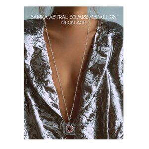 Sabika Astral Square Medallion Necklace